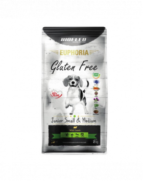 BIOFEED EUPHORIA Gluten Free cu miel hrana catei talie mica si medie 12 kg