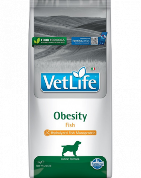 FARMINA Vet Life Obesity Fish Hrana dietetica pentru caini supraponderali, cu peste 12 kg