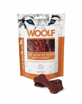 WOOLF Big Bone Of Duck With Carrot 100g baton rata si morcov, pentru caini