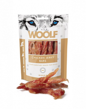 WOOLF Chicken Jerky Bars 100g fasii de pui, snack caini