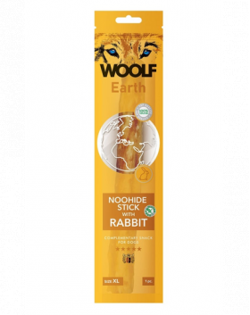 WOOLF Earth Noohide Stick with Rabbit XL 85g baton cu iepure pentru caini