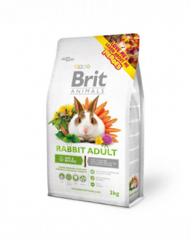 BRIT ANIMALS Rabbit Adult Complete 3kg hrana iepuri adulti