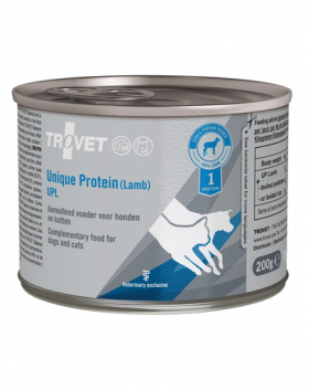 TROVET Unique Protein Lamb UPL pentru caini si pisici 200 g dieta eliminare, cu miel