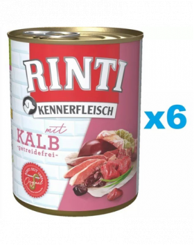 RINTI Kennerfleisch Veal carne de vitel 6x800 g hrana caine