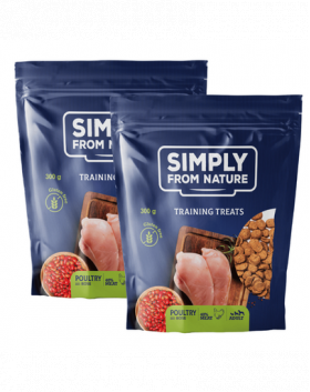 SIMPLY FROM NATURE Recompense dresaj caini, pasare si trandafir 2x300g