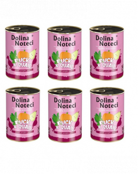 DOLINA NOTECI Premium SuperFood hrana umeda caini adulti, rata si prepelita 400 g x 6 buc.