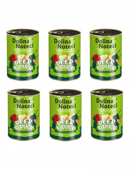 DOLINA NOTECI Premium SuperFood hrana umeda caini adulti, cerb si rata 400 g x 6 buc.