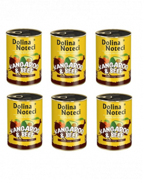 DOLINA NOTECI Premium SuperFood hrana umeda caini adulti, cangur si vita 400 g x 6 buc.