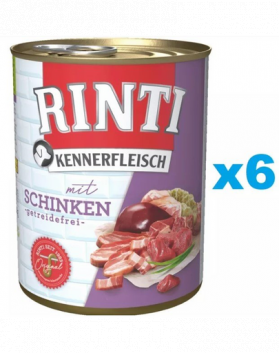 RINTI Kennerfleisch Ham cu sunca 6x800 g hrana umeda caine