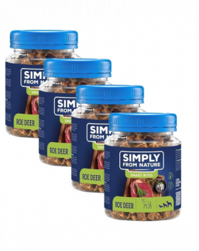 SIMPLY FROM NATURE Smart Bites Recompense dresaj caine 4x130 g caprioara