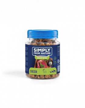 SIMPLY FROM NATURE Smart Bites Gustare din cerb pentru caine 4x130 g