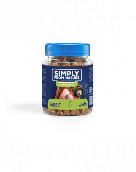 SIMPLY FROM NATURE Smart Bites Snack cu iepure pentru caini 4x130 g