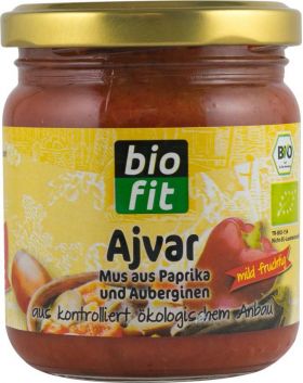 Ajvar mediu iute, eco-bio, 200g - Bio Fit