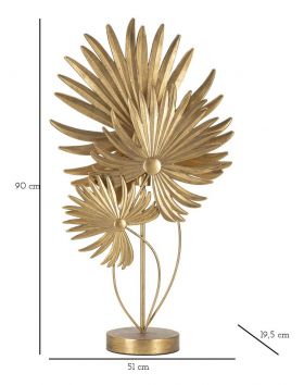 Lampa de masa, Exotic, Mauro Ferretti, 1 x E27, 40W, 51 x 19.5 x 90 cm, fier, auriu