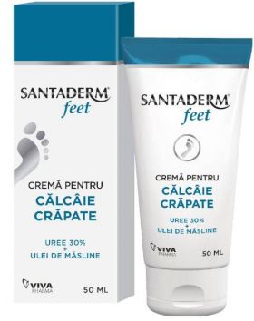 CREMA CALCAIE CRAPATE UREE 30% Si ULEI MASLINE Santaderm 50ML - VIVA PHARMA