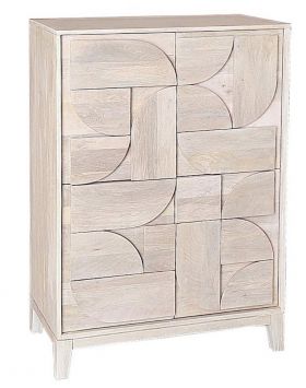 Bufet inferior Archita, Bizzotto, 85 x 42 x 123 cm, lemn de mango/MDF