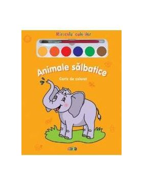 Animale salbatice - Miracolul culorilor - Carte de colorat