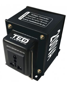 transformator de tensiune, convertor de la 220v la 110v si reversibil 200va 200w, ted electric ted003652