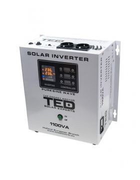 invertor solar fotovoltaic monofazat off-grid, 12v 1100va 700w mppt cu unda sinusoidala pura, ted electric ted000279