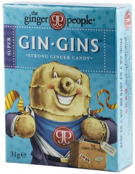 Bomboane cu gust intens de ghimbir, 31g, Gin Gins