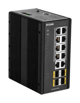 D-Link DIS‑300G‑14PSW Gestionate L2 Gigabit Ethernet (10/100/1000) Power over Ethernet (PoE) Suport Negru (DIS-300G-14PSW)