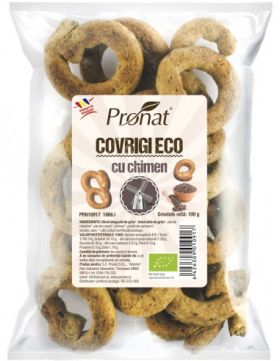 Covrigi bio cu chimen, 100g, Pronat