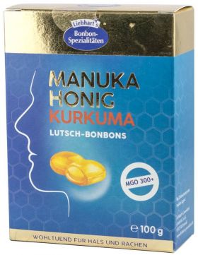 Bomboane cu miere de MANUKA si curcuma, 100G LIEBHART’S