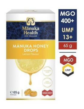 Bomboane cu Miere de Manuka Mgo 400 si Lamaie, 15 buc - 65g, Manuka Health Nz