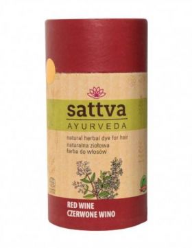 Vopsea Henna de par Red Wine, 150gr – Sattva Ayurveda