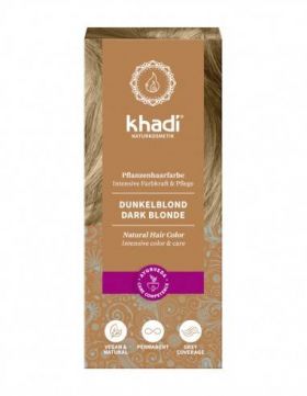 Vopsea de par naturala, Blond Inchis, 100 g, Khadi