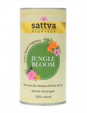 Sare de baie cu sare epsom, sare de mare, sare de Himalaya, Jungle Bloom, 300 g, Sattva