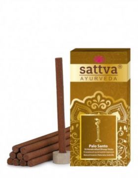 Betisoare parfumate Dhoop Palo Santo cu suport 10buc – Sattva Ayurveda