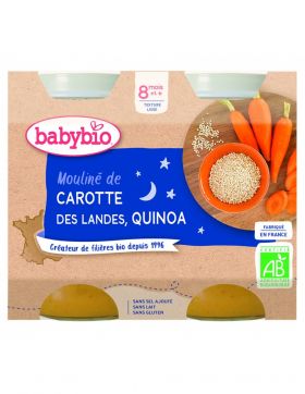 Crema de morcovi si quinoa Bio, 2 x 200g, BabyBio