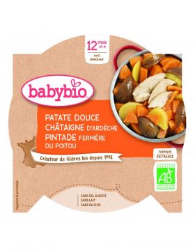 Meniu cartofi dulci, castane si bibilica Bio, 230g, BabyBio