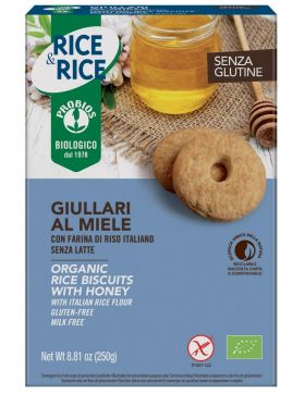 Biscuiti cu miere si faina de orez Giullari al Miele, 250g, Probios