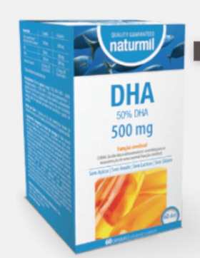 DHA 50%, Omega 3, 500 mg, 60cps - Naturmil