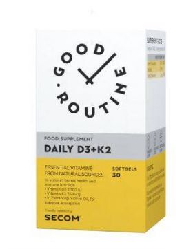 DAILY D3 + K2, 30 Capsule Moi - SECOM