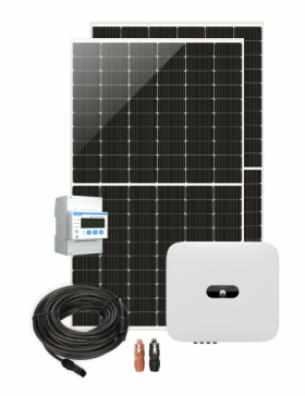 Pachet sistem fotovoltaic monofazat on-grid, 10 kW, 18x Panouri monocristaline Yingli 550 Wp, Invertor Huawei SUN 2000-3KTL-L1+Invertor Huawei SUN 2000-5KTL-L1, Contor electronic monofazat Huawei Smart Meter DTSU666-H, Cablu si Conectori