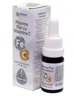 Fier cu Vitamina C solutie orala, 10ml - Renans