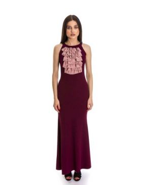 Rochie lunga bordo engros