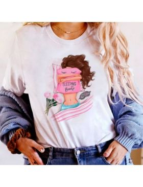 Tricou Dama Alb "Time to relax" Engros