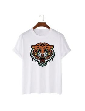 Tricou Barbati Alb "Flash Tiger" Engros