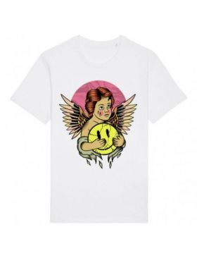 Tricou Barbati Alb "Little Angel" Engros