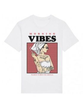 Tricou Barbati Alb "Morning Vibes" Engros