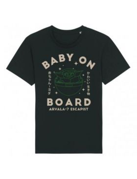 Tricou Barbati Negru "Baby On Board" Engros