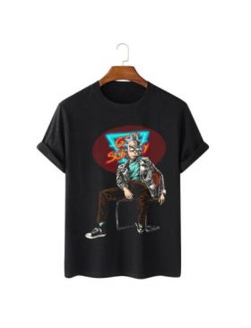 Tricou Barbati Negru "Badass Rick" Engros