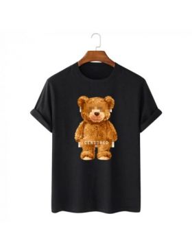 Tricou Barbati Negru "Censored bear" Engros