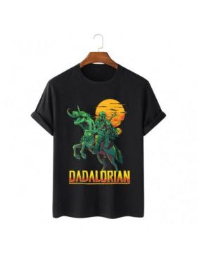 Tricou Barbati Negru "Dadalorian" Engros