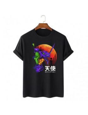 Tricou Barbati Negru "Evangelion" Engros