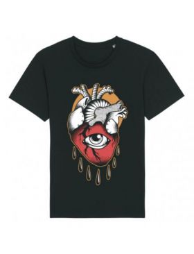 Tricou Barbati Negru "Eye Heart" Engros